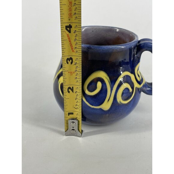 Earthworks Studio Pottery Barbados Decorative Art Handmade Painted Coffee Mug - Picture 7 of 8